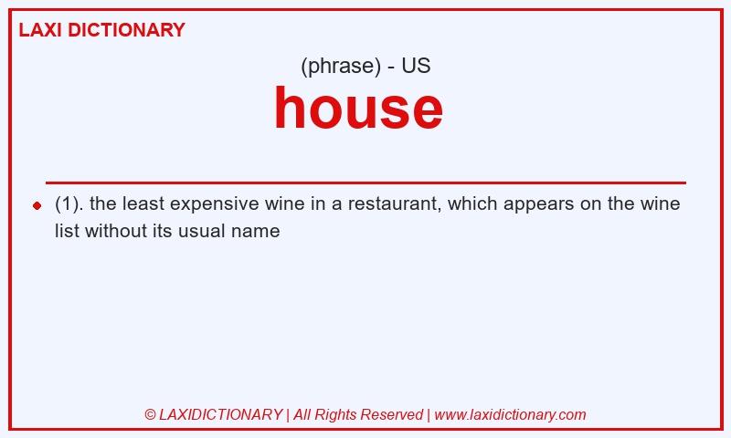 Definition house  in American English