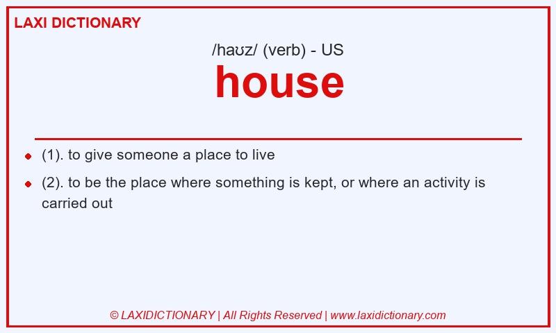 Definition house in American English