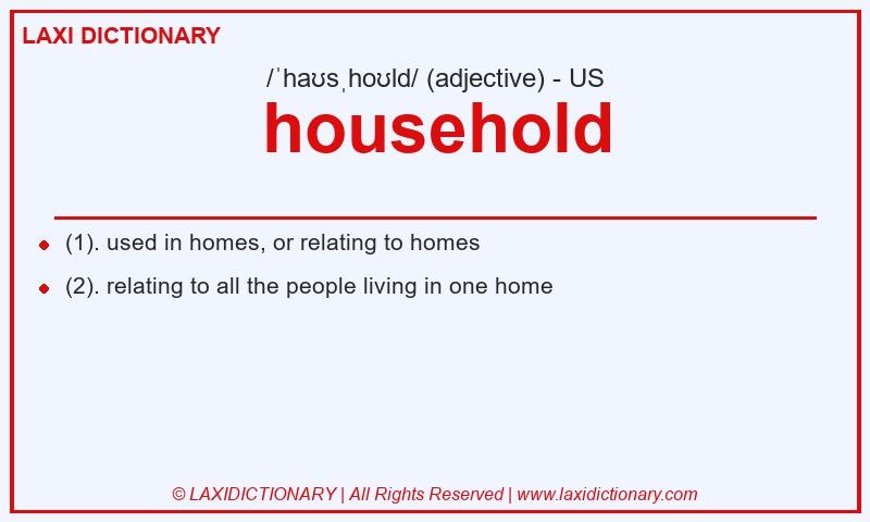 Definition household in American English