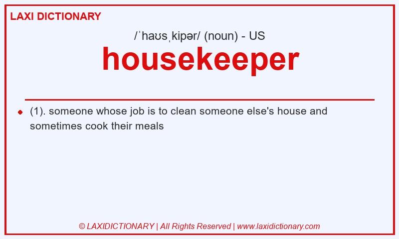 Definition housekeeper in American English