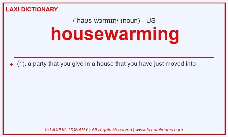 Definition housewarming in American English