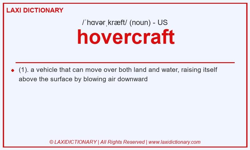 Definition hovercraft in American English