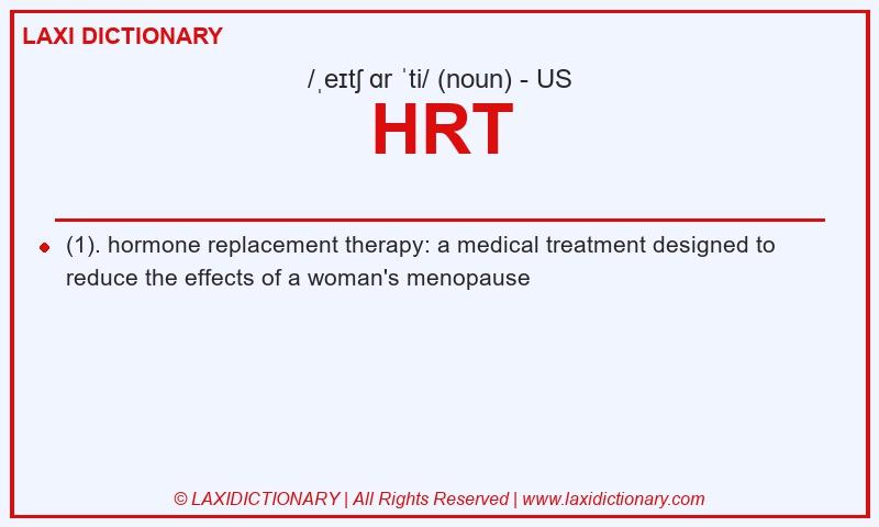 Definition HRT in American English
