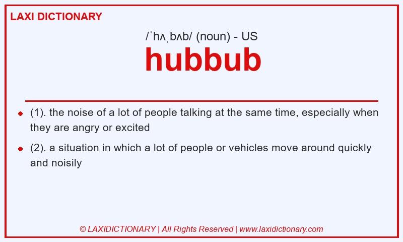 Definition hubbub in American English