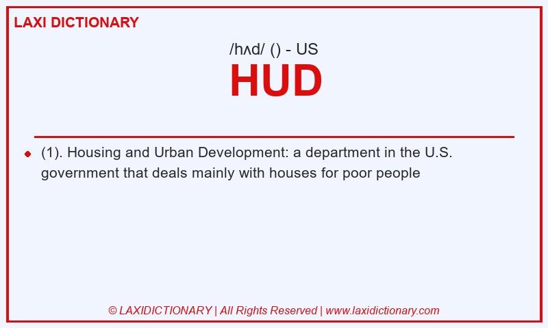 Definition HUD in American English