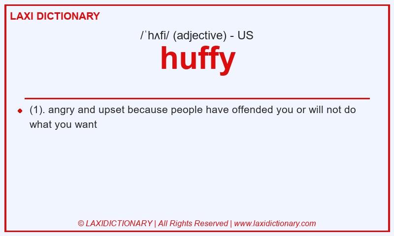 Definition huffy in American English