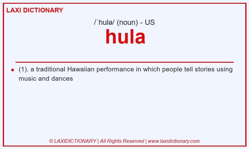 Definition hula in American English