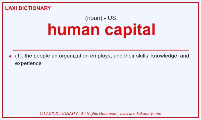 Definition human capital in American English