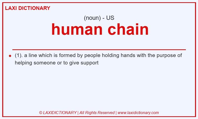 Definition human chain in American English