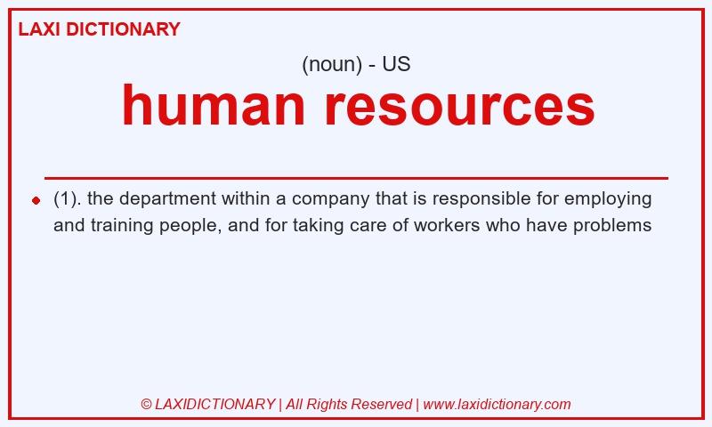 Definition human resources in American English