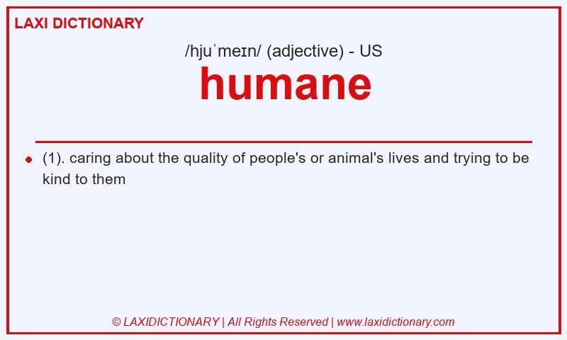 Definition humane in American English