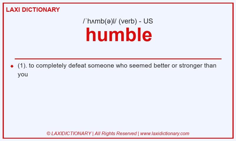 Definition humble in American English