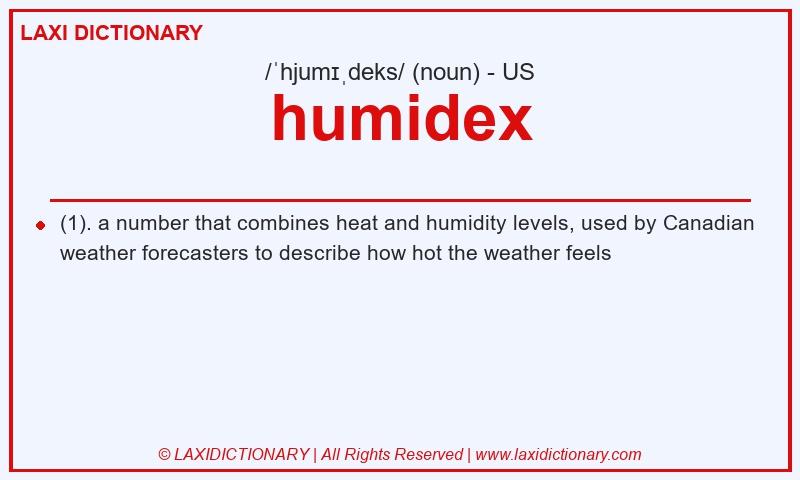 Definition humidex in American English