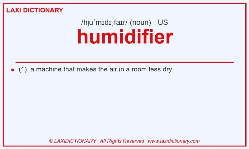 Definition humidifier in American English
