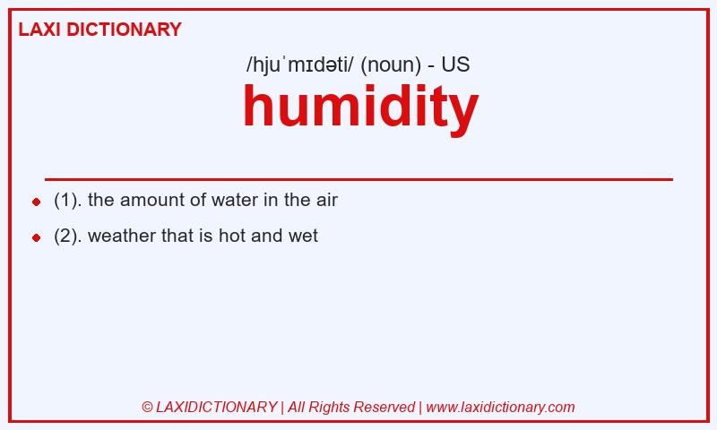 Definition humidity in American English