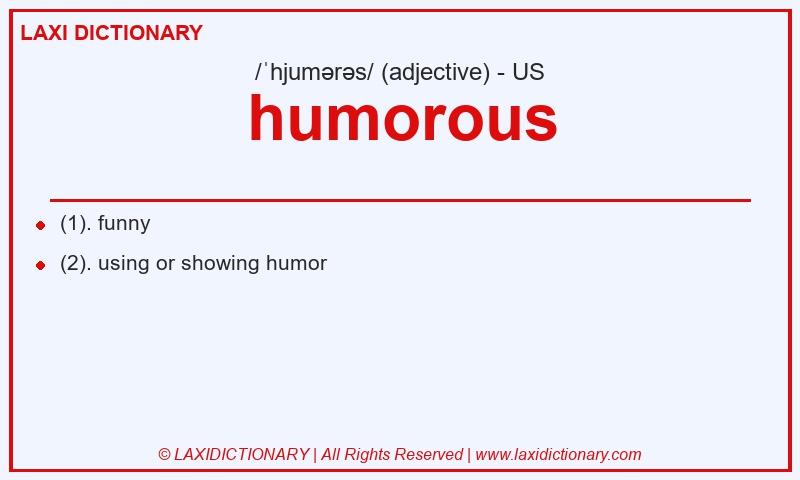 Definition humorous in American English