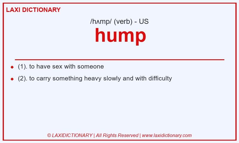Definition hump in American English