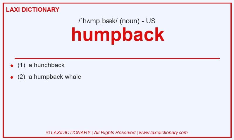 Definition humpback in American English