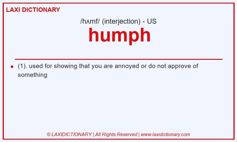 Definition humph in American English