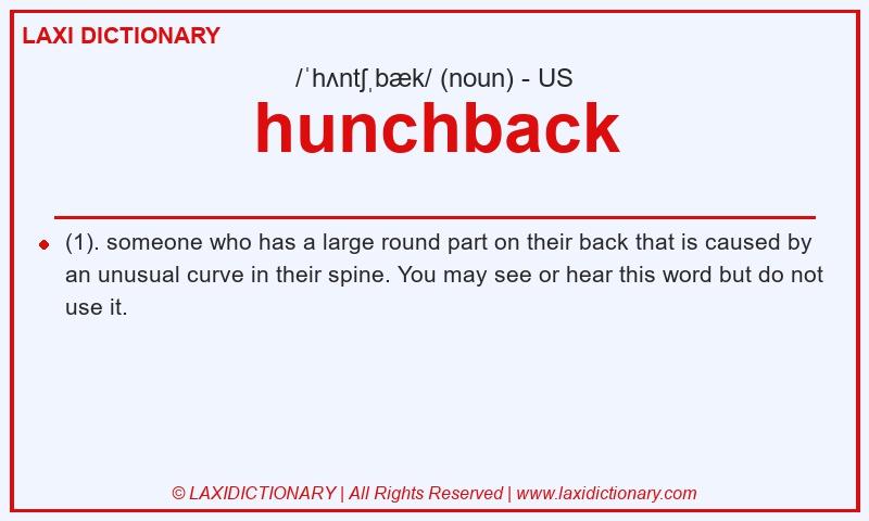 Definition hunchback in American English