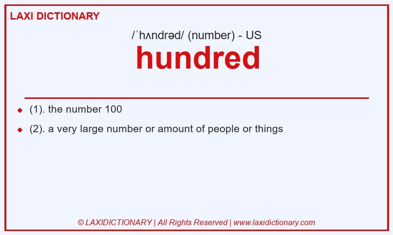 Definition hundred in American English