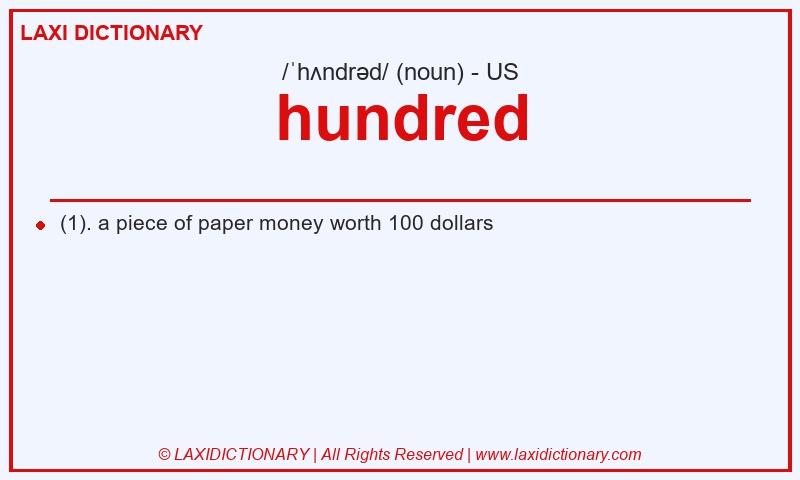 Definition hundred in American English