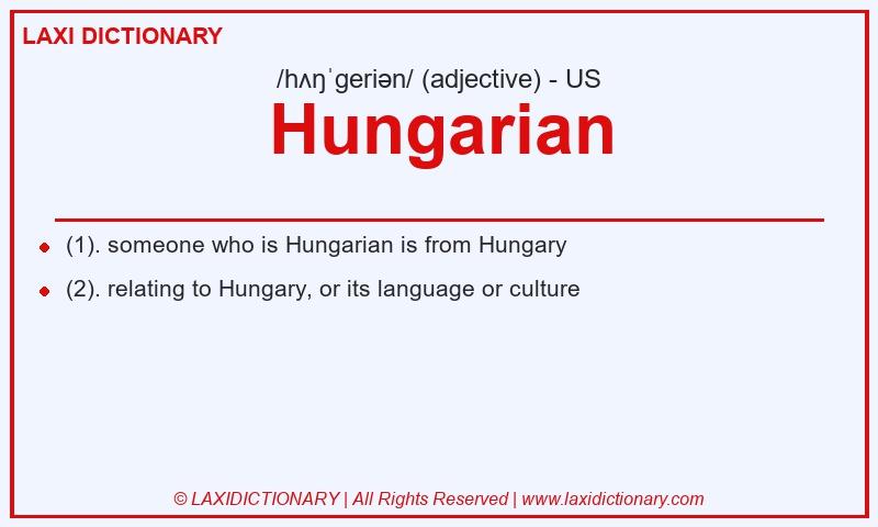 Definition Hungarian in American English