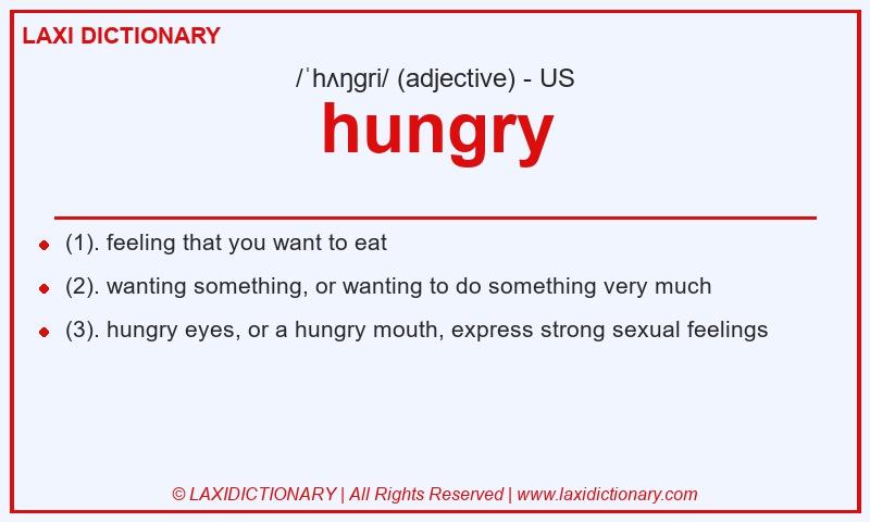 Definition hungry in American English