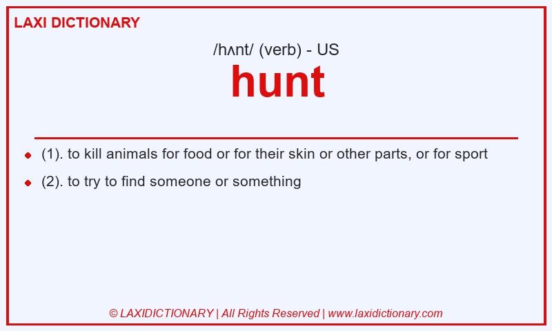 Definition hunt in American English