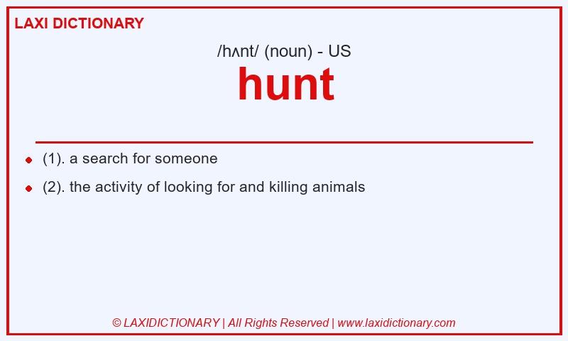Definition hunt in American English