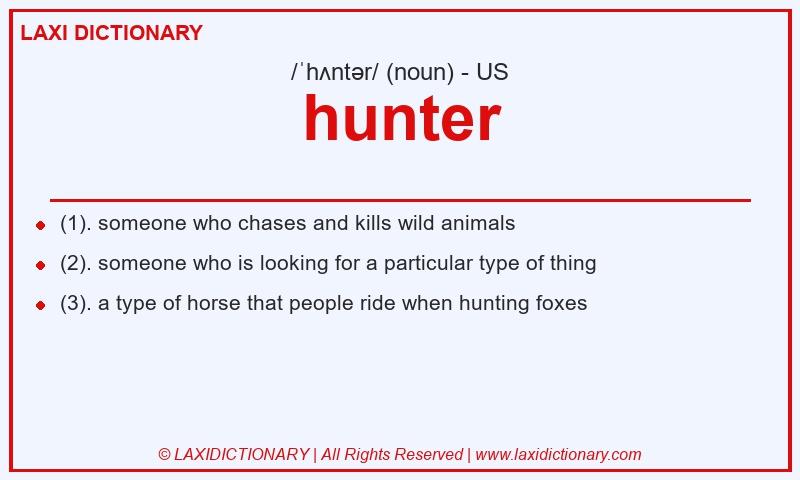 Definition hunter in American English