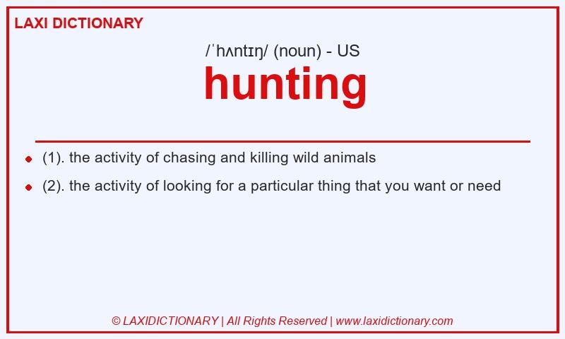 Definition hunting in American English