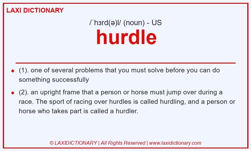 Definition hurdle in American English