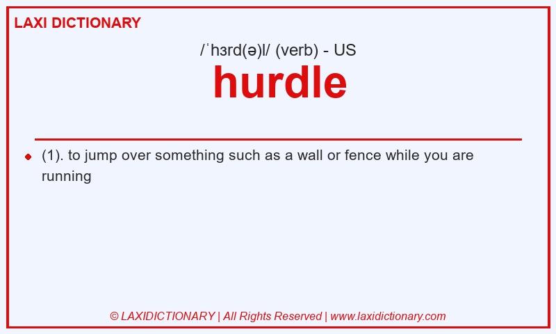 Definition hurdle in American English