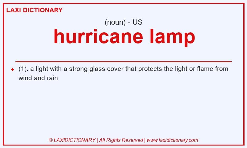 Definition hurricane lamp in American English
