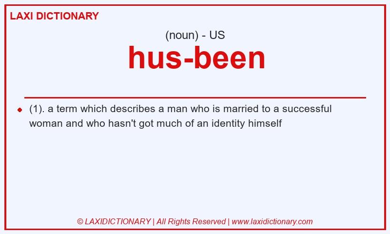 Definition hus-been in American English