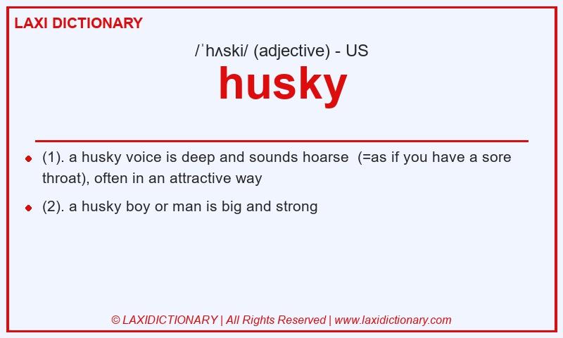 Definition husky in American English