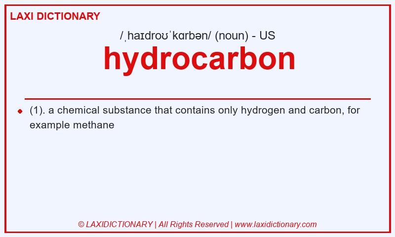 Definition hydrocarbon in American English