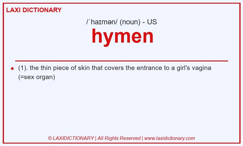 Definition hymen in American English