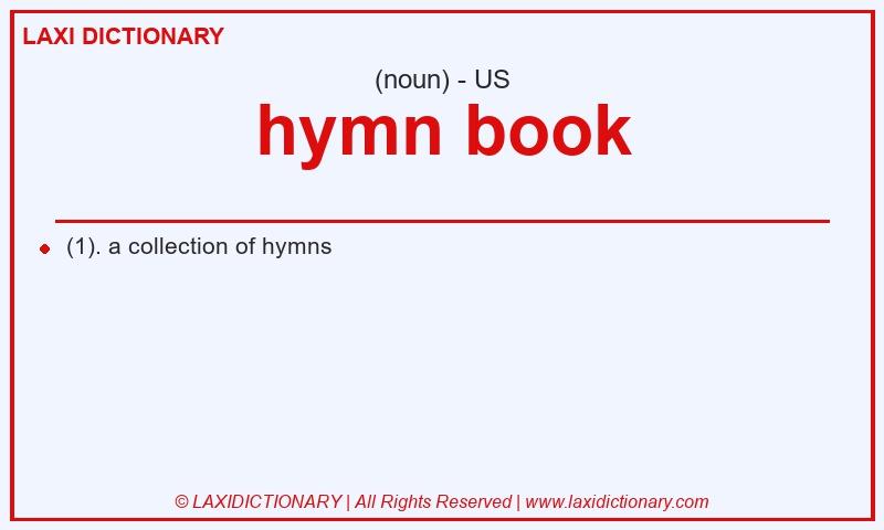 Definition hymn book in American English