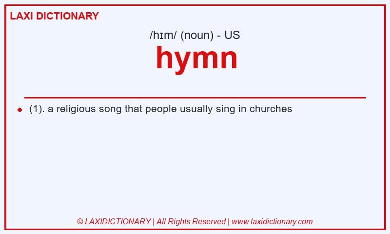 Definition hymn in American English