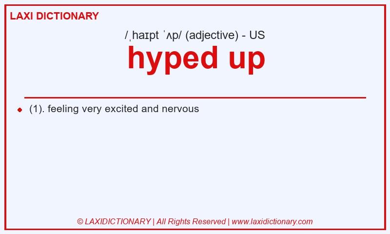 Definition hyped up in American English