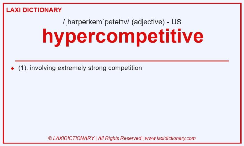 Definition hypercompetitive in American English