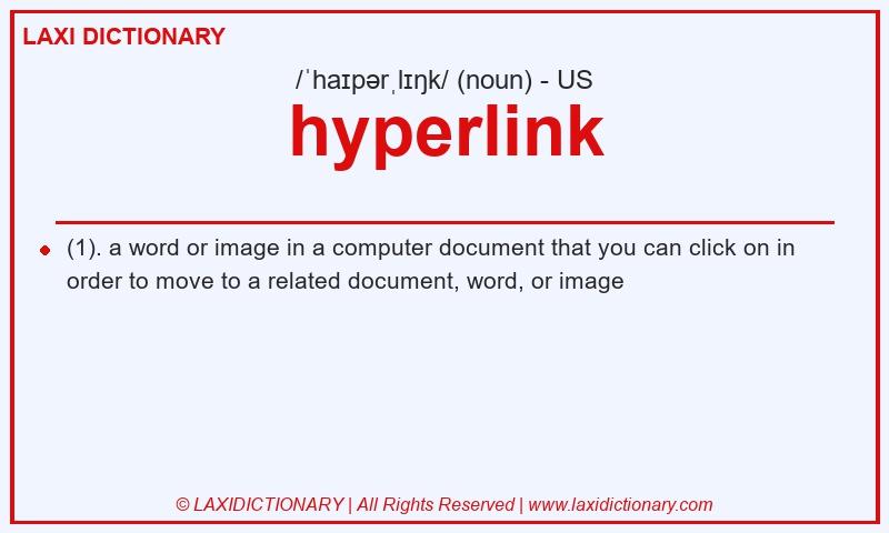 Definition hyperlink in American English