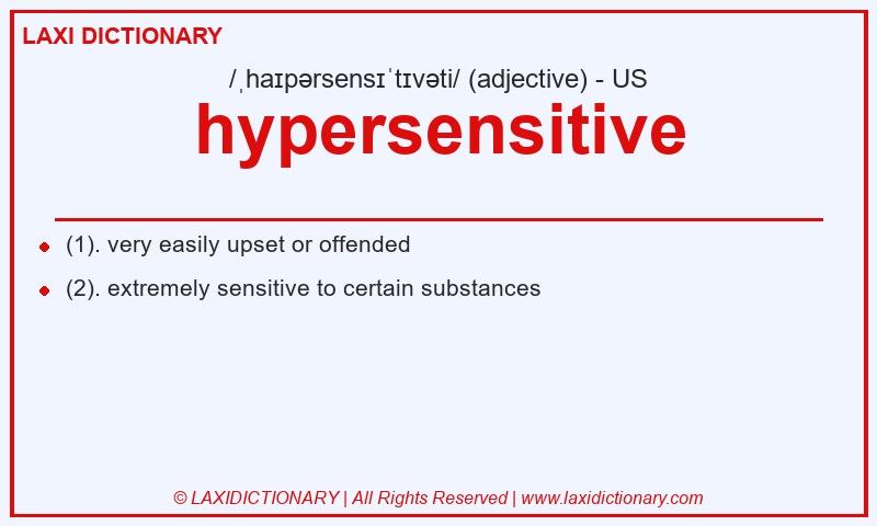 Definition hypersensitive in American English