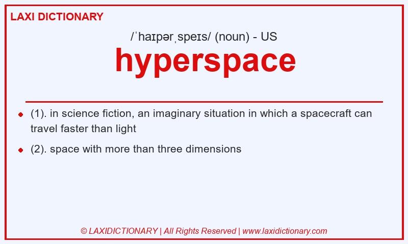 Definition hyperspace in American English