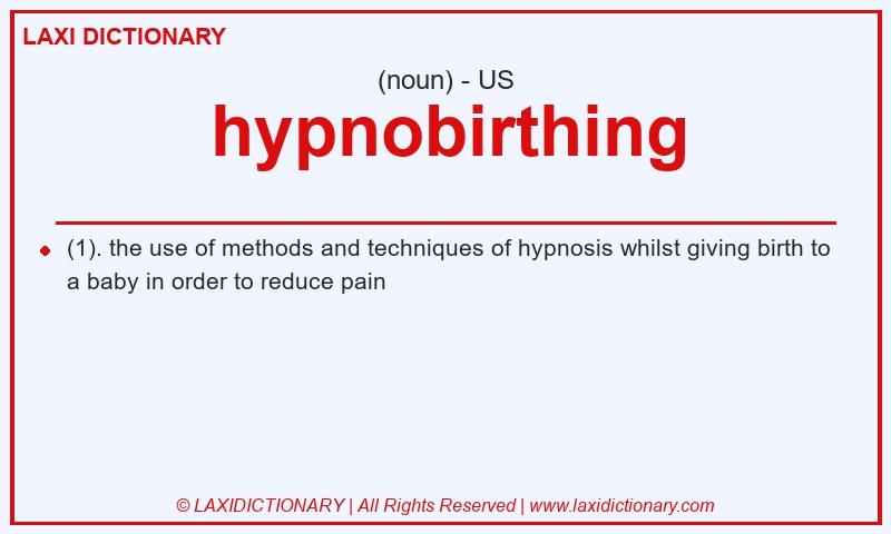 Definition hypnobirthing in American English