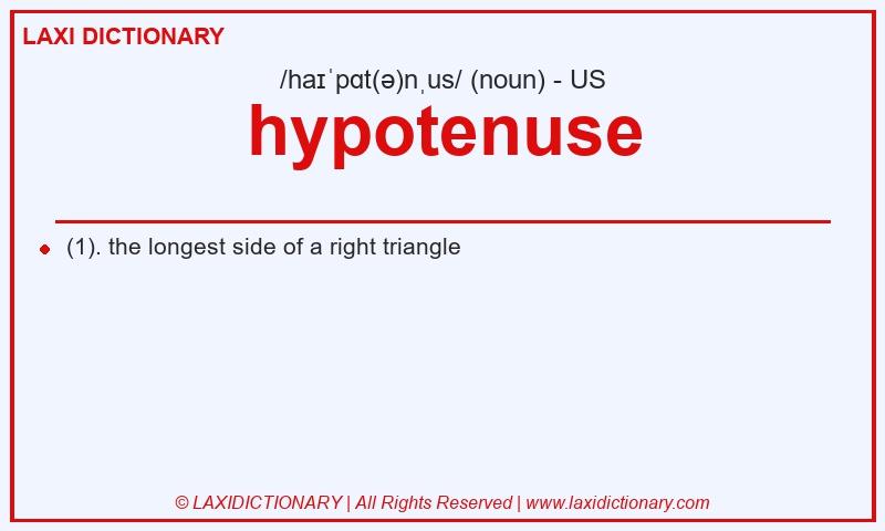 Definition hypotenuse in American English