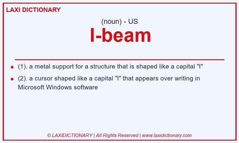 Definition I-beam in American English