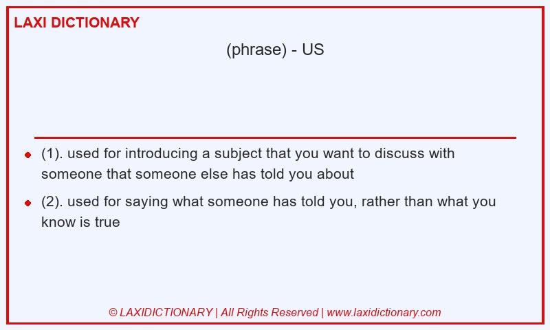 Definition  in American English